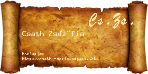 Csath Zsófia névjegykártya