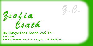 zsofia csath business card